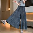 thumbnail image 7 of biudgviw Flowy Pants for Women Lounge Wide Leg Palazzo Trousers Fall Fashion High Elastic Waist Dressy Pants with Pockets, 7 of 7