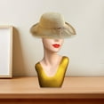 thumbnail image 6 of Female Mannequin Head Makeup Professional Manikin Display Stand Stable Base for Glasses Making Jewelry Hairpieces Shop Gold, 6 of 10