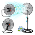 thumbnail image 1 of Ventilador 18 Pulgadas Pedestal Piso Pared 3 En 1 Con Aspas Metal Xtellar plateado, 1 of 3