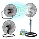 thumbnail image 1 of Ventilador 18 Pulgadas Pedestal Piso Pared 3 En 1 Con Aspas Metal Xtellar plateado, 1 of 3