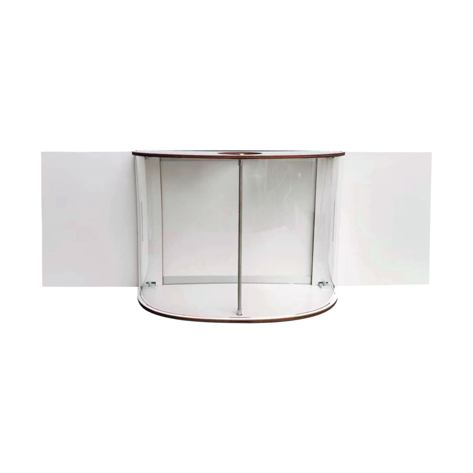 Hezzwei 180° Clear View Window Bird Feeder, White