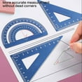 thumbnail image 3 of Giaone Lightweight Aluminum Geometry Tools Set 4Pcs Student Ruler Safety Rounded Edges, 3 of 14