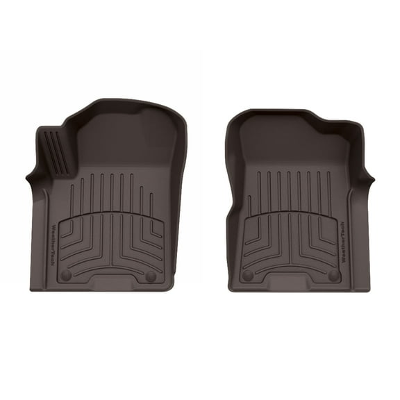 WeatherTech FloorLiner HP Custom Fit Floor Mats compatible with 2021-2024 Nissan Armada - 1st Row (Driver & Passenger), Cocoa