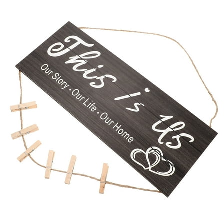 UNOMOR 1 Set Wall Plaques for Home Decor with Assorted Color Decorative Wood Style