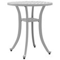 thumbnail image 3 of Mesa exterior VidaXL redonda de aluminio fundido blanco 48x53 cm, 3 of 9