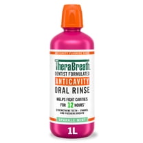 TheraBreath Anticavity Fluoride Mouthwash, Sparkle Mint, Dentist Formulated,  1 Liter