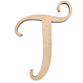 thumbnail image 1 of 16" Tall MDF Wood Letter T | 1/8" Thick | Wood Craft Letter | Starfish Font, 1 of 3