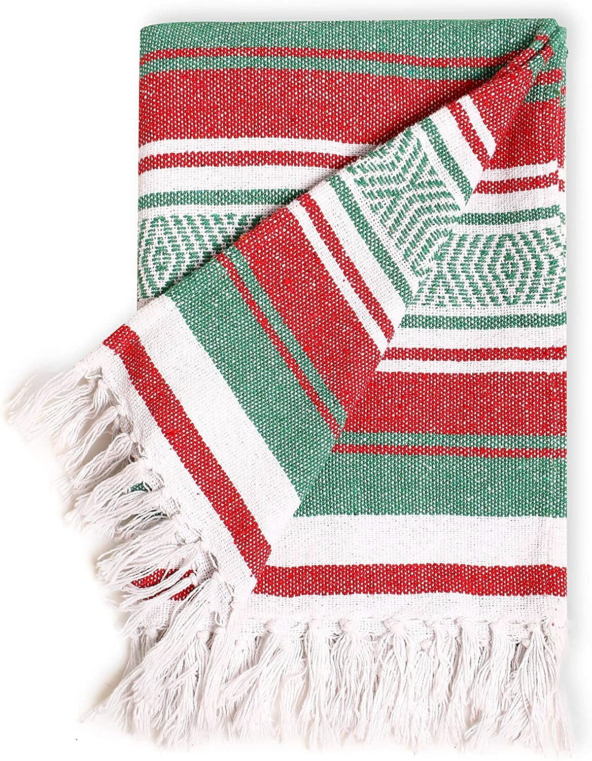 REDEARTH Classic Throw Blanket Jacquard Medium Weight Soft Lap Blanket