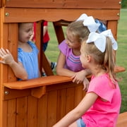Backyard Discovery Oakmont Cedar Wooden Swing Set with 4 foot dek height.