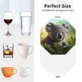 thumbnail image 6 of Yiaed Daisy Koala Print Leather Coasters for Drinks - Cup Coasters Coffee Table Kitchen Table Bar, Home & Office Gifts Handmade Drink Coasters-Octagon, 6 of 6