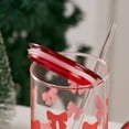 thumbnail image 4 of Bows Can Sipper Glass with Lid 20 OZ Holiday Time, 4 of 6