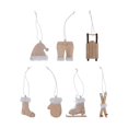 thumbnail image 1 of 7Pcs Christmas Tree Hanging Ornaments with Rope Rustic Wooden Hanging Decor for, 1 of 9