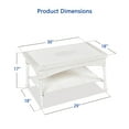 thumbnail image 2 of White Wicker Patio Furniture Coffee Table, 2 of 7