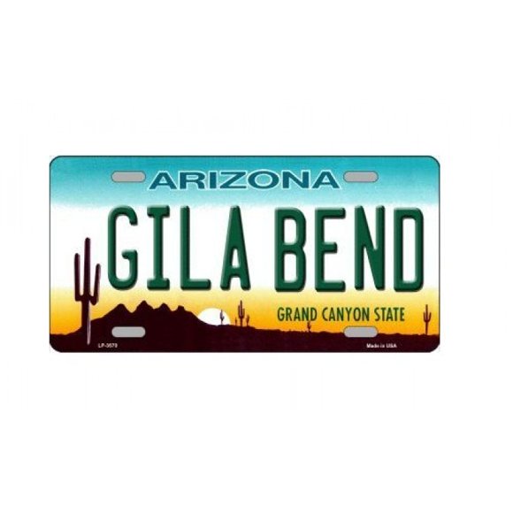 Gila Bend Arizona Metal License Plate