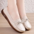 thumbnail image 4 of Women's Casual Loafers Slip On Leather Shoes Lightweight Casual Walking Shoes Female Moccasins Classic Penny Loafer Flats Boat Shoes, 4 of 7