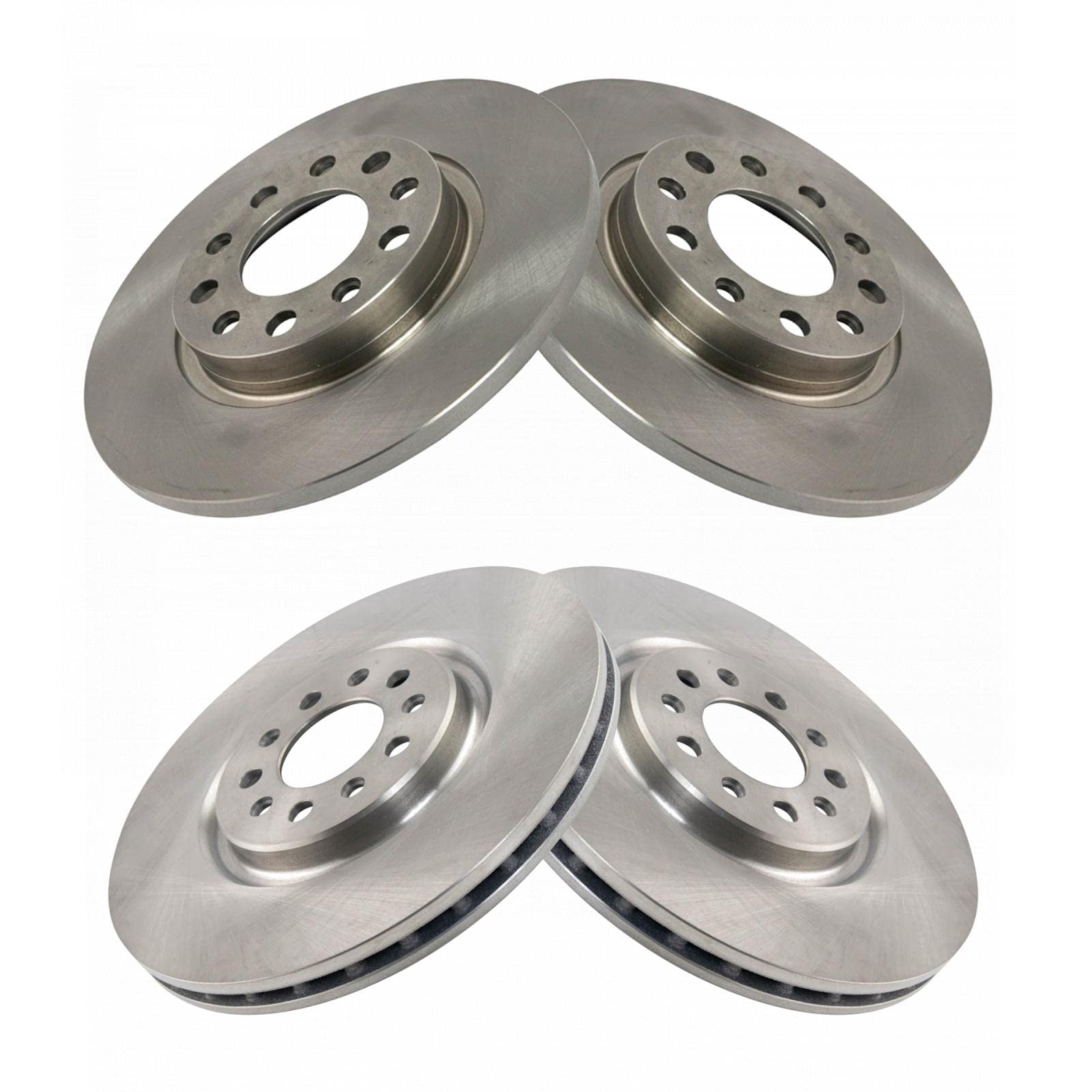 TRQ Front and Rear Brake Rotors Set Fits Select 2015-2017 Chrysler 200 2014-2021 Jeep Cherokee