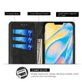 thumbnail image 4 of GSA Luxury Gentleman Flip Leather Wallet Case For iPhone 12 & 12 Pro (6.1") Black, 4 of 8
