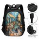 thumbnail image 3 of Balery Whimsical Cats Night Cafe Mochila con carga USB para hombre y mujer - Mochila impermeable y antirrobo para portátil con puerto USB para viajes, trabajo, estudios y universidad, 3 of 7