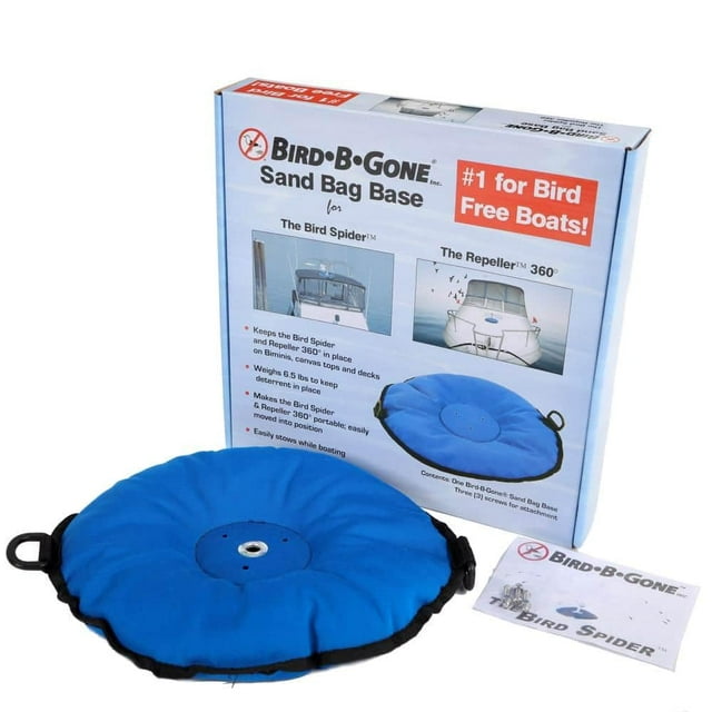 Base de bolsa de arena Bird B Gone de 3 kg, estabilizador resistente a la intemperie