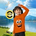 thumbnail image 5 of HAOTAGS Kids Sun Protection Hoodie,UV Protection Fabric Long Sleeve Hooded Design Breathable Stretch Blend Orange 5-6T, 5 of 6