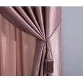 thumbnail image 5 of Chezmoi Collection Royal 4-Piece Jacquard Floral Window Curtain Set, Woodrose/Gray, 5 of 7