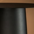 thumbnail image 3 of 17.7"W Black Mid Century Modern Metal Single Round Coffee Table, 3 of 5