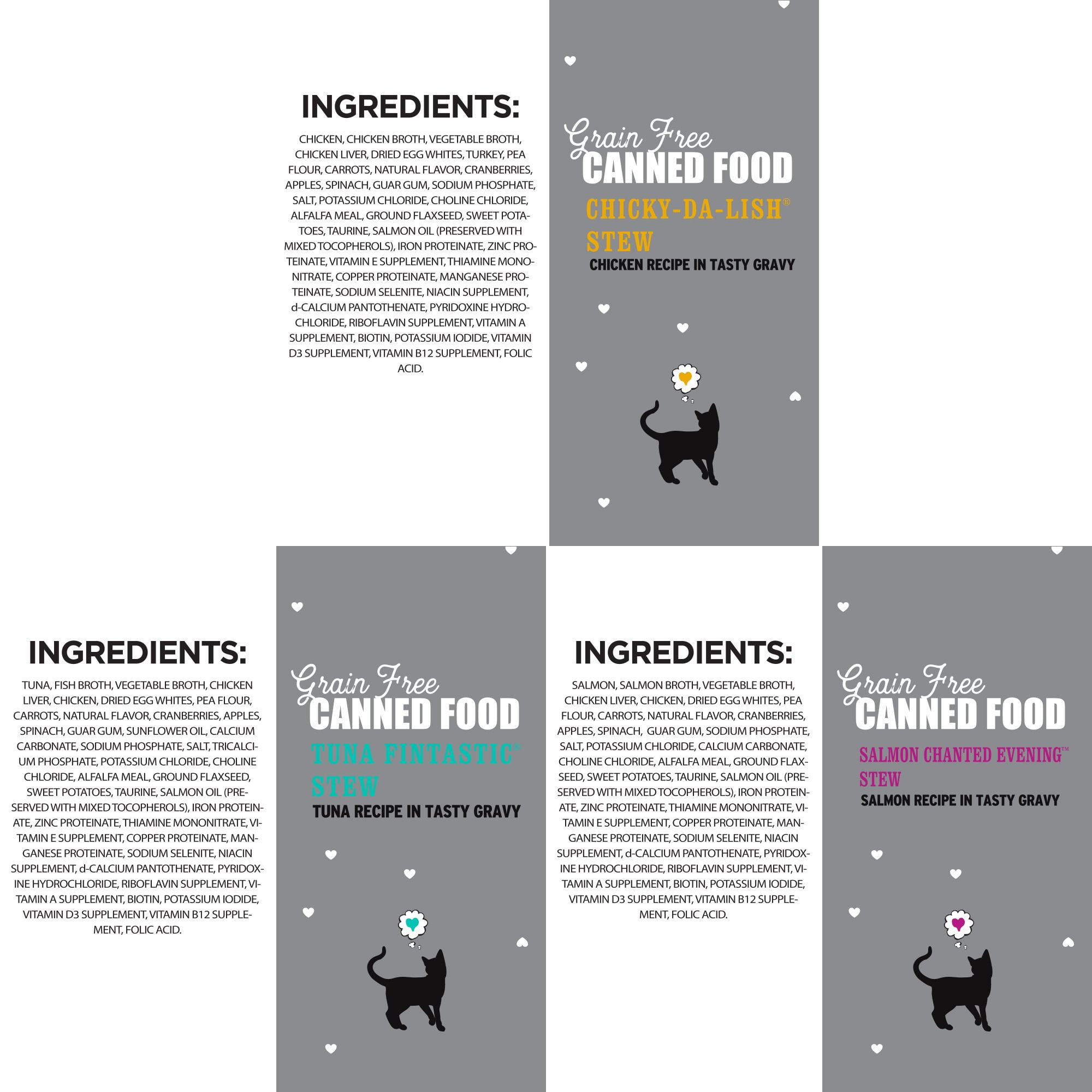(2 pack) "I and love and you" Wet Cat Food Variety Pack; Chicky-Da-Lish, Salmon Chanted Evening, Tuna Fintastic