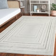 thumbnail image 3 of Cream Framed Area Rugs for Living Room Washable Rugs Boho Moroccan Area Rug Soft Neutral Geometric Bohemian Carpet Distressed Indoor Rug for Bedroom Dining Room Office Foldable Nonslip Rug, 3 of 9