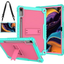 FIEWESEY Case for Lenovo Tab P12 12.7 Inches Tablet Case,Heavy-Duty Drop-Proof Shockproof Hybrid Kids Protective Case for Lenovo tab P12/Xiaoxin Pad Pro 12.7" Tablet Case TB370FU/TB371FC (Green/Pink)