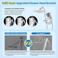 thumbnail image 2 of All Metal Shower Head ‘‘ High Pressure Rainfall Shower Head Showerhead Combo/Handheld Shower Wand ‘‘ Adjustable Curved Shower Extension Arm ‘‘ Hose Shower Head Holders Chrom, 2 of 8