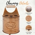 thumbnail image 4 of Autumn Alley Farmhouse Toothbrush Holders for Bathrooms - Rustic Copper Tooth Brush Holder - Farmhouse Bathroom Accessories Country Decor, Toothpaste & Electric Toothbrush Compartment, Copper, 4 of 9