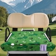 thumbnail image 3 of Yuyamidu Green Golf Ball Golf Cart Seat Covers for 2 Seats Golf Cart Seat Towel Blanket with Front Pockets Breathable Club Car Accessories Non-Slip and Anti-Hot, 3 of 7