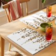 thumbnail image 4 of Eucalyptus Leaf Placemats Set of 4 Brown Leaves Place Mats Table Mats Kitchen Dining Home Outdoor Party Table Decoration, 4 of 9