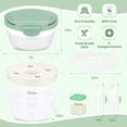 thumbnail image 3 of JSLOVE Leakproof Bento Salad Container - BPA-Free,58oz Large Size for Meal Prep, Work, and School-Green, 3 of 6