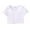 White, variant on KAUOD Girls Toddler Baby Cotton Ribbed Crop Top Short Sleeve T-Shirt Summer Casual Solid Pullover Tee Trendy Kids Clothing