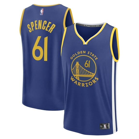 Men's Fanatics Pat Spencer Royal Golden State Warriors Fast Break Replica Player Jersey - Icon Edition