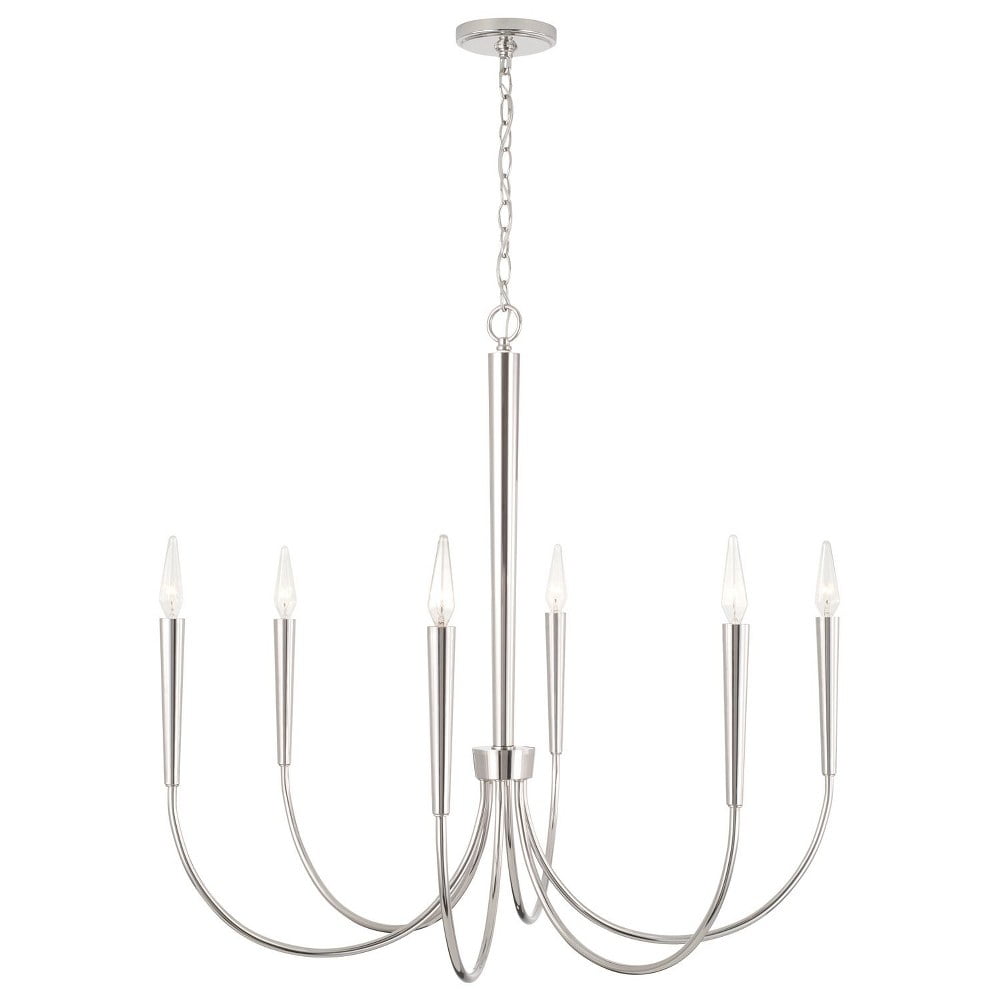 6 Light Chandelier In Modern Style-30.75 Inches Tall And 33 Inches Wide-Aged Brass Finish    -Traditional Installation Capital Lighting 445961Ad