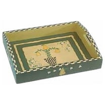 Vintage Wood Tray Pear Green Cream | Renovator's Supply
