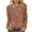 Rose Gold, variant on AUNVITO Women's Printed Top Seven-Eight Sleeve Round Neck Pullover Casual and Fashionable Style