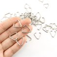 thumbnail image 2 of Woeilo 100Pcs Metal Triangle Open Jump Rings for Decoration Jewelry DIY Accessories, 15mm Silver, 2 of 4