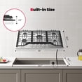 thumbnail image 5 of Gasland 36" 5 Burners Gas Stove Top, NG/LPG Convertible Built-in Gas Cooktop, Stainless Steel, 5 of 10