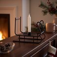 thumbnail image 3 of Qholemyo Golden Metal Sleigh Candleholder Tabletop Ornament Home Decor For Christmas Xmas Table Decor, 3 of 6