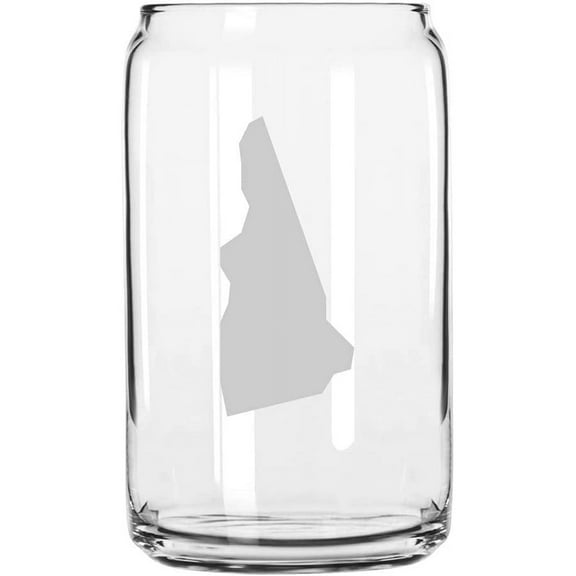 New Hampshire States Etched 16oz Libbey Can Glass