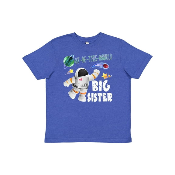 Inktastic Out of This World Big Sister Astronaut in Space Youth T-Shirt
