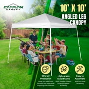 Caravan Canopy V Series 2 10' x 10' Entry Level Angled Leg Instant Canopy, White
