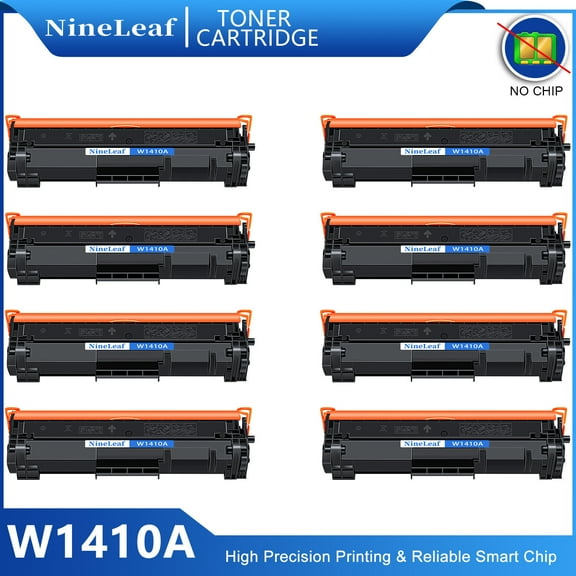 NineLeaf 141A No Chip Compatible Toner Cartridge Replacement for HP W1410A Black Toner Cartridge to use for Laser Jet MFP M140w M139w M110w M110we M139we M140we, 8PC, 1000 Pages