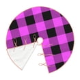 thumbnail image 2 of Daiia Purple Black Buffalo Plaid Drawing Merry Christmas Tree Skirt , Xmas Large Lace-up Tree Skirt, Santa Snowflakes Rustic Home Decorations New Year Party Farmhouse Decor-36", 2 of 7
