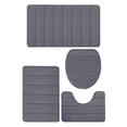thumbnail image 1 of Juego de 4 alfombrillas de baño de espuma viscoelástica de microfibra suave, antideslizantes, gruesas, lavables a máquina y con absorción de agua, universales., 1 of 8