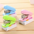 thumbnail image 6 of Linyer Cartoon mini plastic stapler manual office paper stapler student supplies pink, 6 of 8