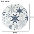 thumbnail image 6 of Blue Christmas Snowflake Pattern Round Tablecloth 60"x60",Wrinkle Wipeable Table Cloth for Kitchen Dining Room Picnic Patio Party, 6 of 6